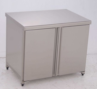 Cupboard-Table With Hinged Doors, without Wall-side Panel