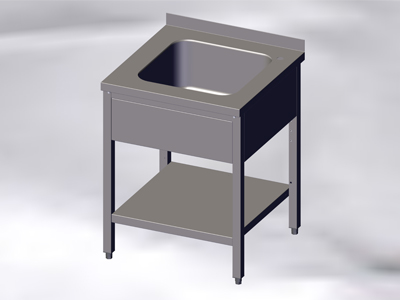 Sinks-With 1 Wash-Basin and a Bottom Shelf - Image 2